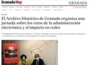 El Archivo Histórico de Granada organiza una jornada sobre los retos de la administración electrónica y el impacto en redes