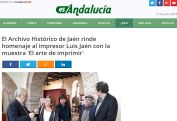 El Archivo Histórico de Jaén rinde homenaje al impresor Luis Jaén con la muestra 'El arte de imprimir'