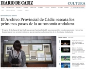 El Archivo Provincial de Cádiz rescata los primeros pasos de la autonomía andaluza