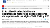 El Archivo Provincial difunde documentos históricos de tres gestoras de imprenta de los siglos XVII, XVIII y XIX