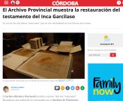 El Archivo Provincial muestra la restauración del testamento del Inca Garcilaso