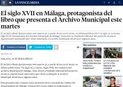 El siglo XVII en Málaga, protagonista del libro que presenta el Archivo Municipal este martes