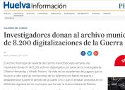 Investigadores donan al archivo municipal más de 8.200 digitalizaciones de la Guerra Civil