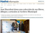 José Bacedoni dona una colección de sus libros, dibujos y artículos al Archivo Municipal