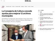 La Consejería de Cultura concede ayudas para mejorar 12 archivos municipales