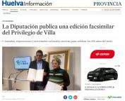 La Diputación publica una edición facsimilar del Privilegio de Villa