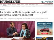 La familia de Doña Paquita cede su legado cultural al Archivo Municipal