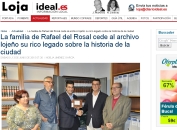 La familia de Rafael del Rosal cede al archivo lojeño su rico legado sobre la historia de la ciudad