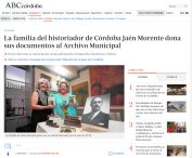 La familia del historiador de Córdoba Jaén Morente dona sus documentos al Archivo Municipal