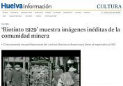Riotinto 1929 muestra imágenes inéditas de la comunidad minera