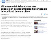 Villanueva del Ariscal abre una exposición de documentos históricos de la localidad de su archivo