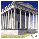 Fig.4 - Reconstrucción templo republicano