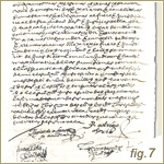 Fig.7 - Contrato con Miguel de Cervantes