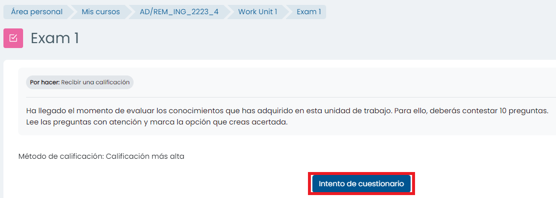 Iniciar intento del cuestionario Iniciar intento del cuestionario