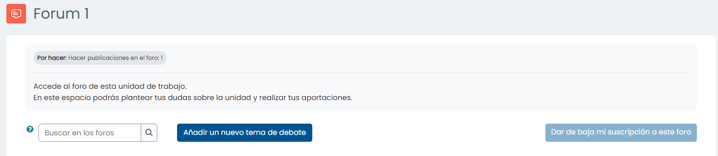 Opciones en los foros