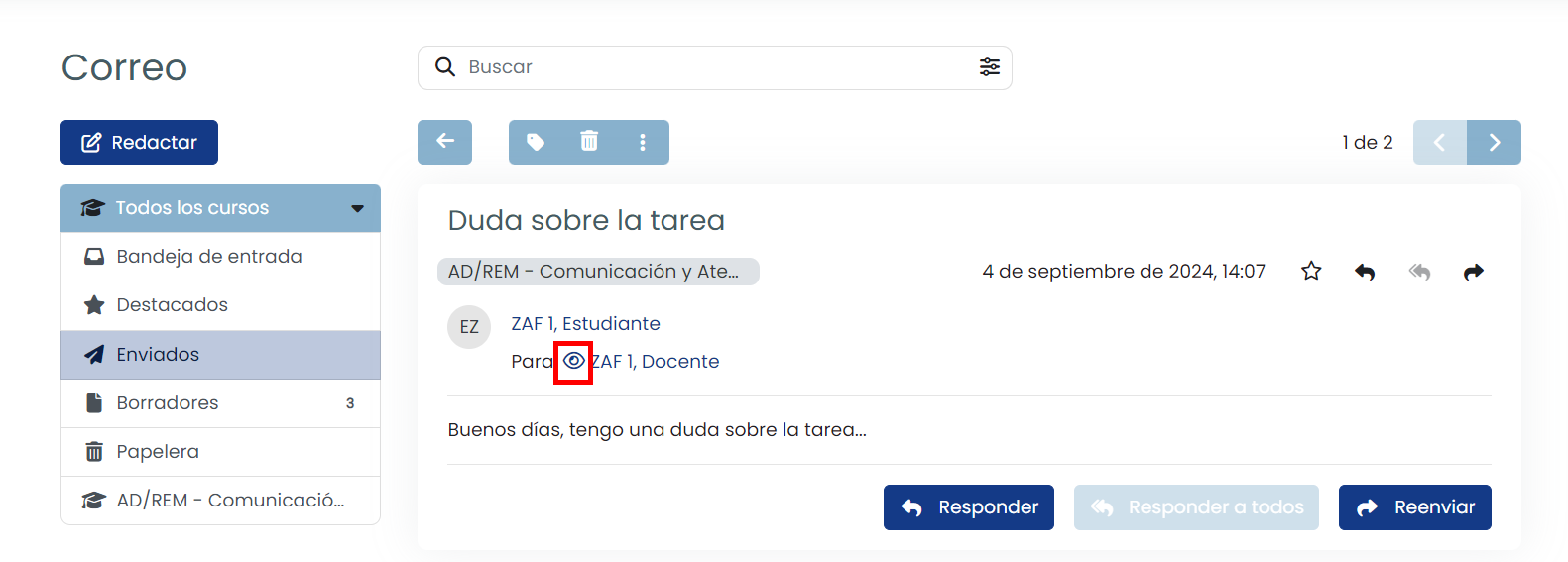Correos enviados Correos enviados