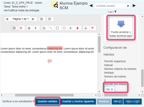 Corrigiendo una tarea Corrigiendo una tarea