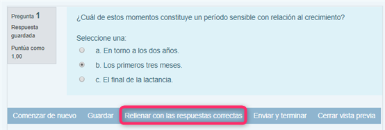 Revisión de una pregunta Revisión de una pregunta