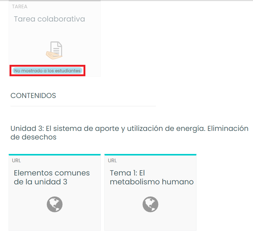 Elementos ocultos Elementos ocultos