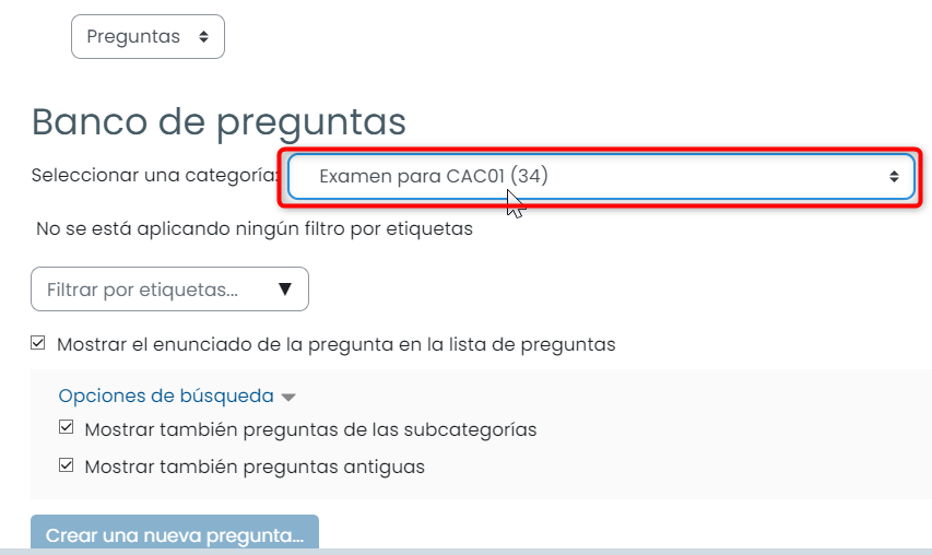 Categorías de preguntas Categorías de preguntas