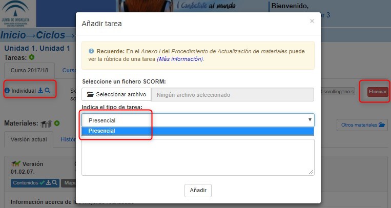 Subir tarea - unidad abierta