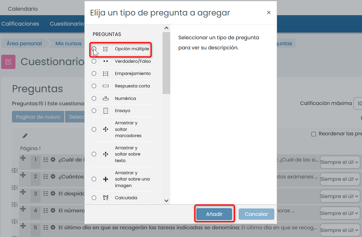 Tipos de preguntas Tipos de preguntas