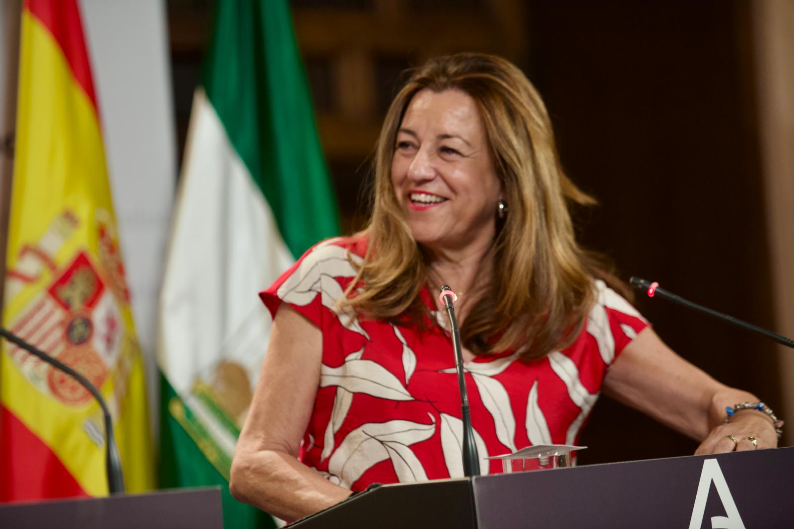 La consejera durante su intervención.