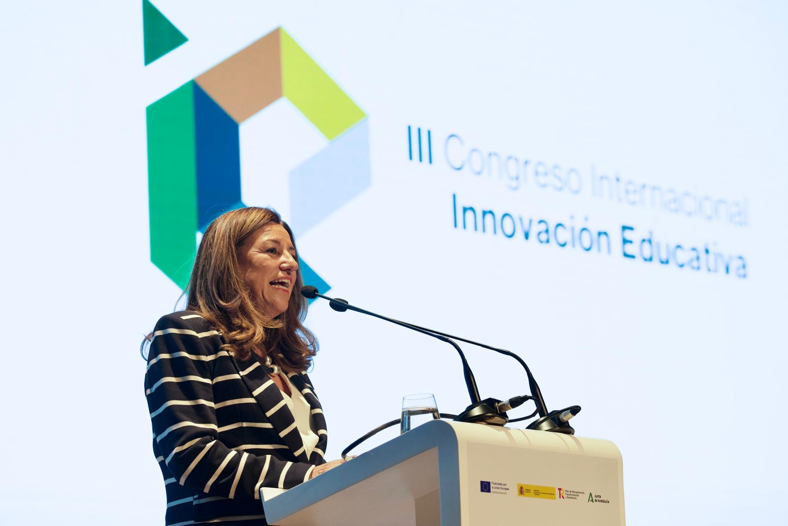 La consejera en la inauguración del congreso.