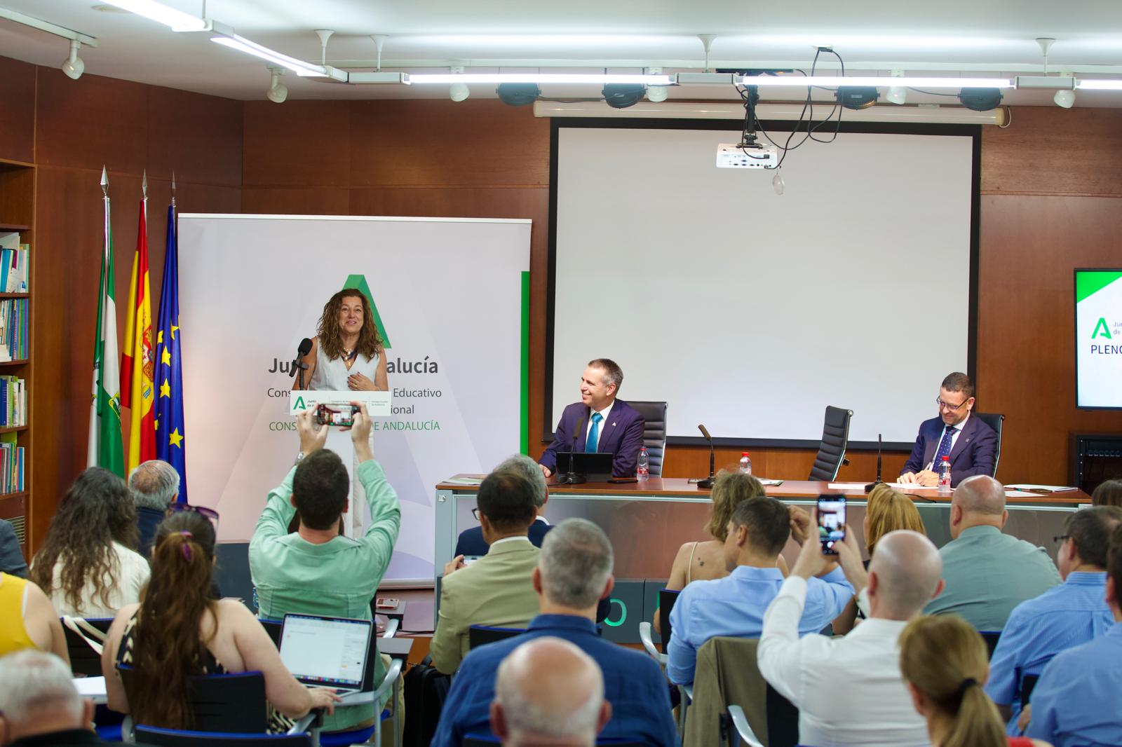 La consejera durante su intervención.
