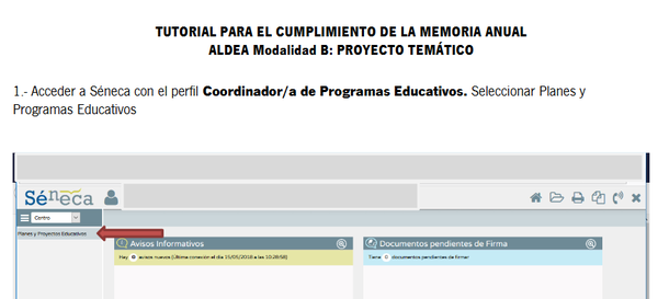 Tutorial para el cumplimiento de la Memoria ALDEAModalidad B