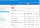 Arriba de la lista de contenidos web pulsar el botón "Añadir"