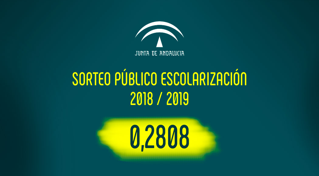 Sorteo público escolarización 2018 - 19: número 0,2808