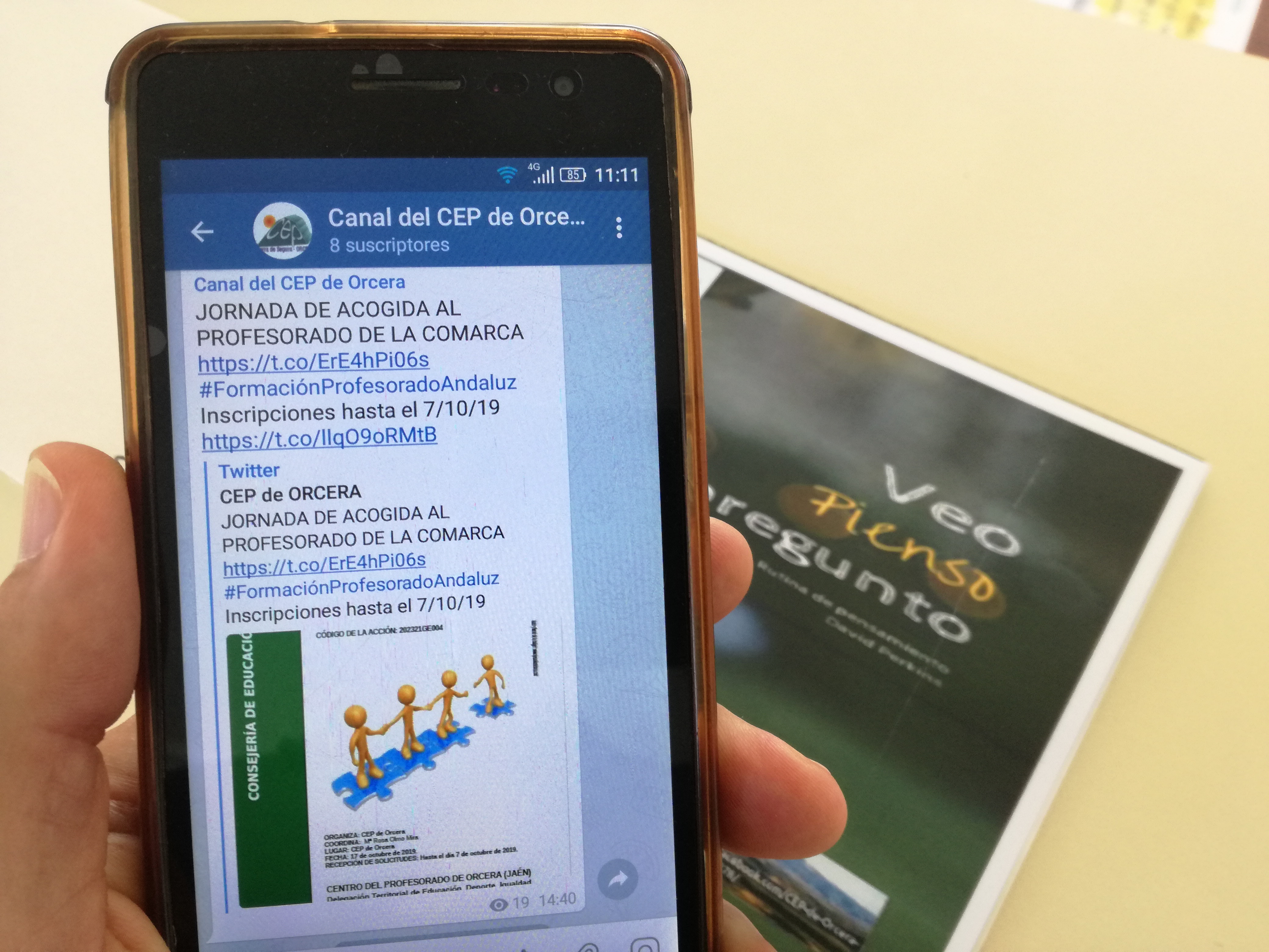 Suscríbete a nuestro canal de Telegram para conocer inmediatamente las convocatorias de actividades formativas del CEP de Orcera