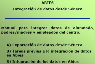 Manual de Integración de datos desde Séneca