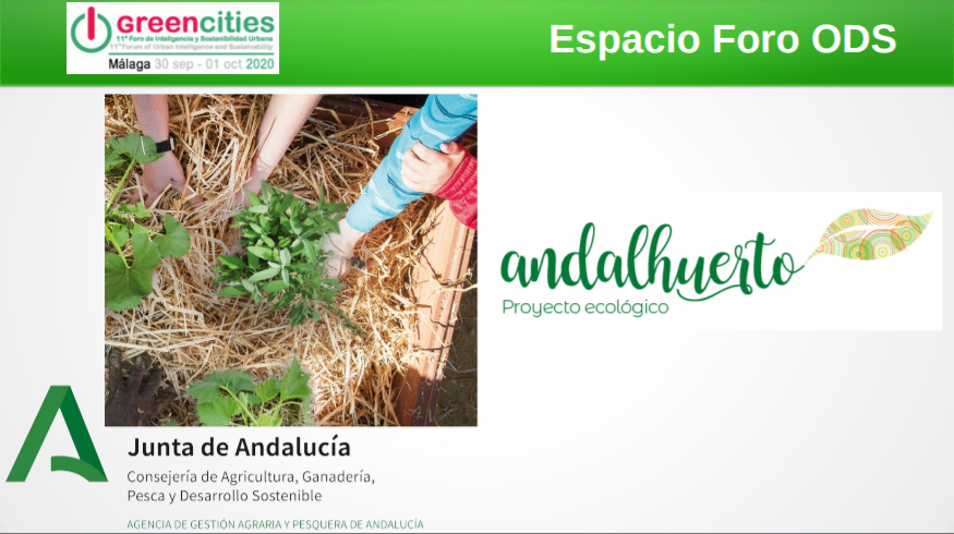 Presentación del proyecto ecológico Andalhuerto en el foto de Green cities de Málaga 2020
