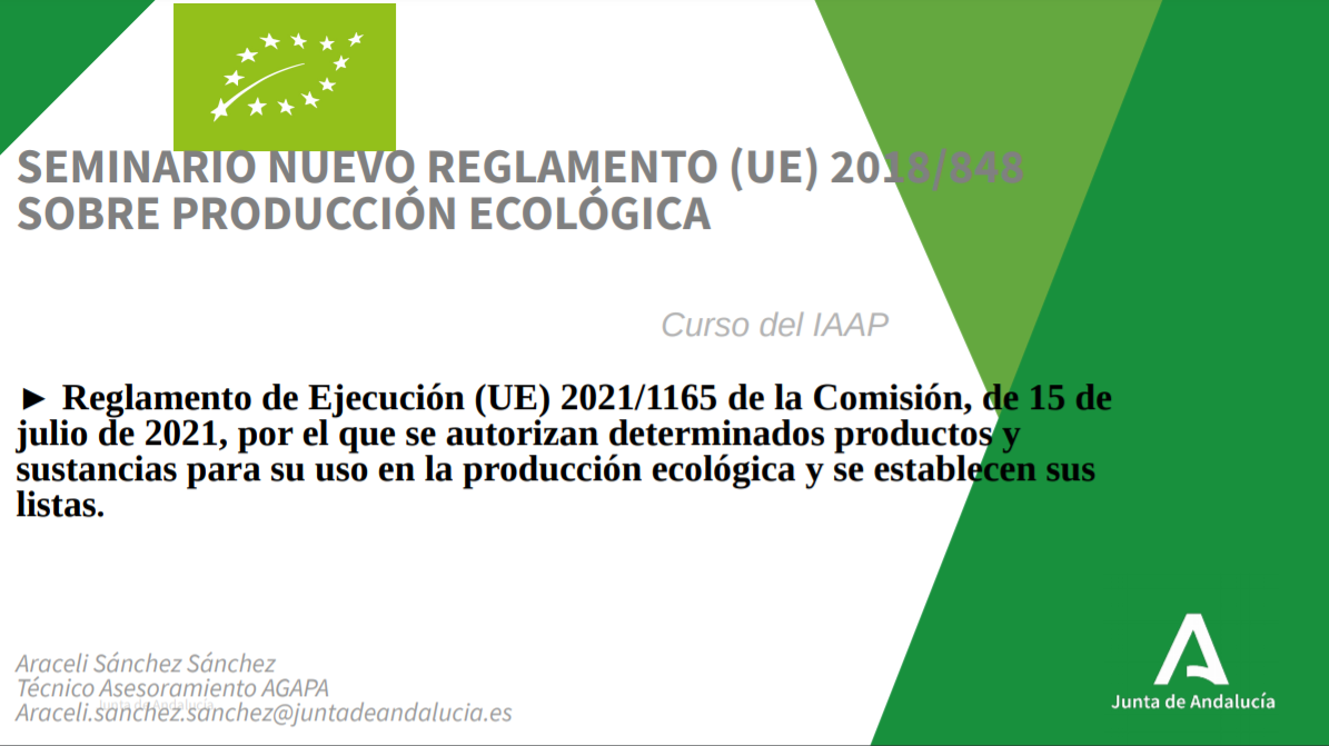 Presentación listas sustancias autorizadas producció ecológica