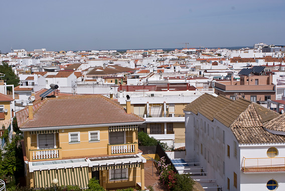 Vista aérea de un municipio