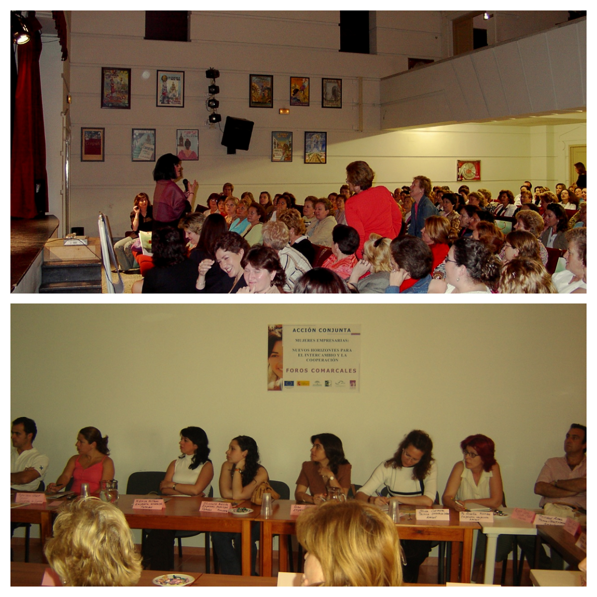 Fotos de proyectos llevados a cabo por los GDR en el marco de las Órdenes de Género que se publicaban anualmente para trabajar la igualdad de género de forma complementaria a los programas Leader Plus y Proder de Andalucía.