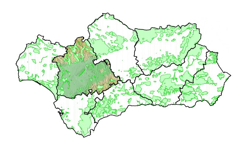 Mapa de Andalucía