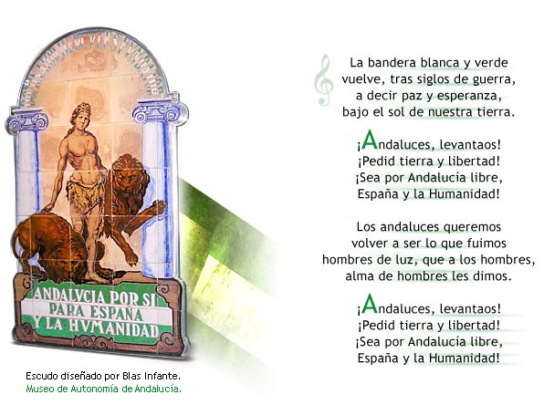 La letra del himno de Andalucía escrita por Blas Infante