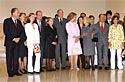 Foto de familia entre las autoridades y los miembros de la familia Picasso
tras el acto del descubrimiento de la placa conmemorativa
