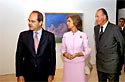 Manuel Chaves acompa a Don Juan Carlos y Doa Sofa durante el recorrido
por las salas del nuevo museo
