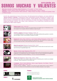 Somos muchas y valientes. Ciclo de cortos. Centro de documentación María Zambrano