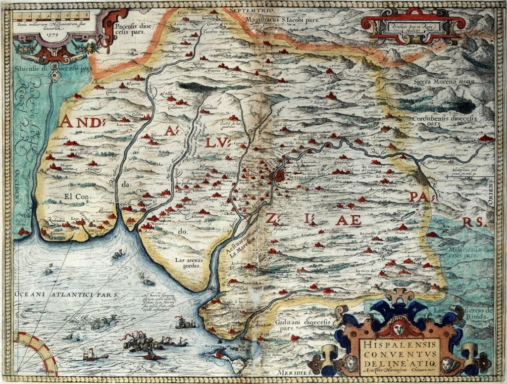 mapa del sevillano Jerónimo de Chaves publicado en 1579 en Amberes