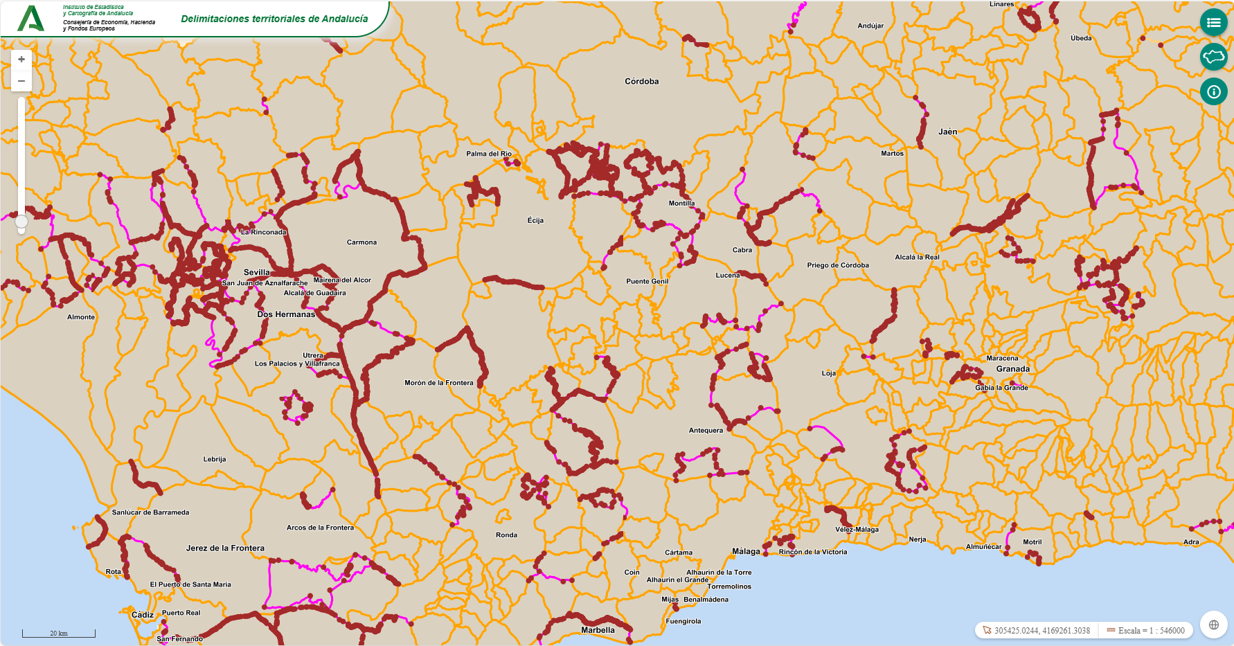Nuevo visor cartográfico a pantalla completa de las Delimitaciones territoriales