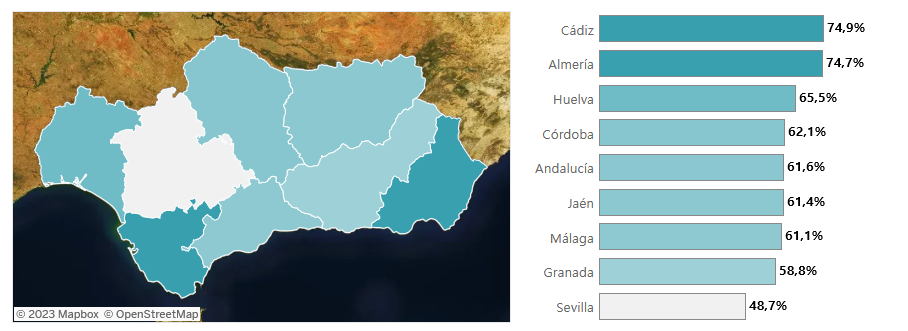 Comportamiento de los andaluces durante el verano de 2020: no viajaron. Porcentaje