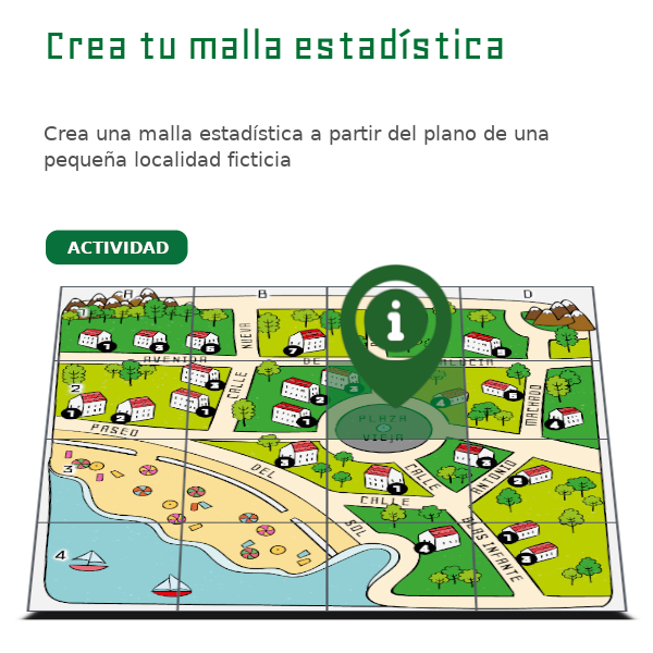 Crear una malla estadística a partir de un plano de una pequeña localidad ficticia