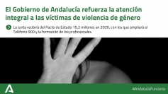 El Gobierno de Andalucía refuerza la atención integral a las víctimas de violencia de género