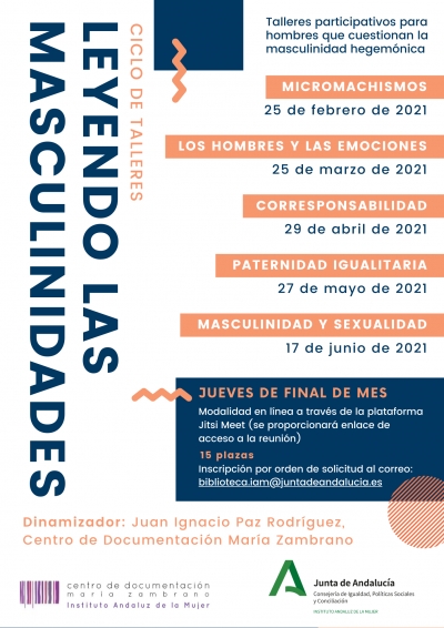 Un ciclo de cinco talleres dirigido a hombres abordará las masculinidades igualitarias
