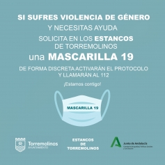 Las víctimas de violencia de género podrán solicitar ayuda en los 13 estancos de Torremolinos usando la clave ‘Mascarilla 19’